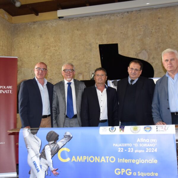 Scherma, ad  Atina il Presidente della Federazione Italiana Paolo Azzi per la presentazione del Campionato Interregionale a squadre GPG